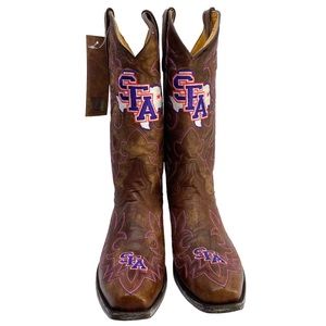 GAMEDAY BOOTS Stephen F. Austin Lumberjacks NEW Size 11.5 Brown Cowboy Boots